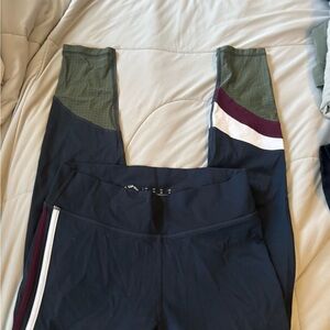 The Upside Black Leggings (Like New) (Sz S/M) (orig $95) with Contrast Stripes